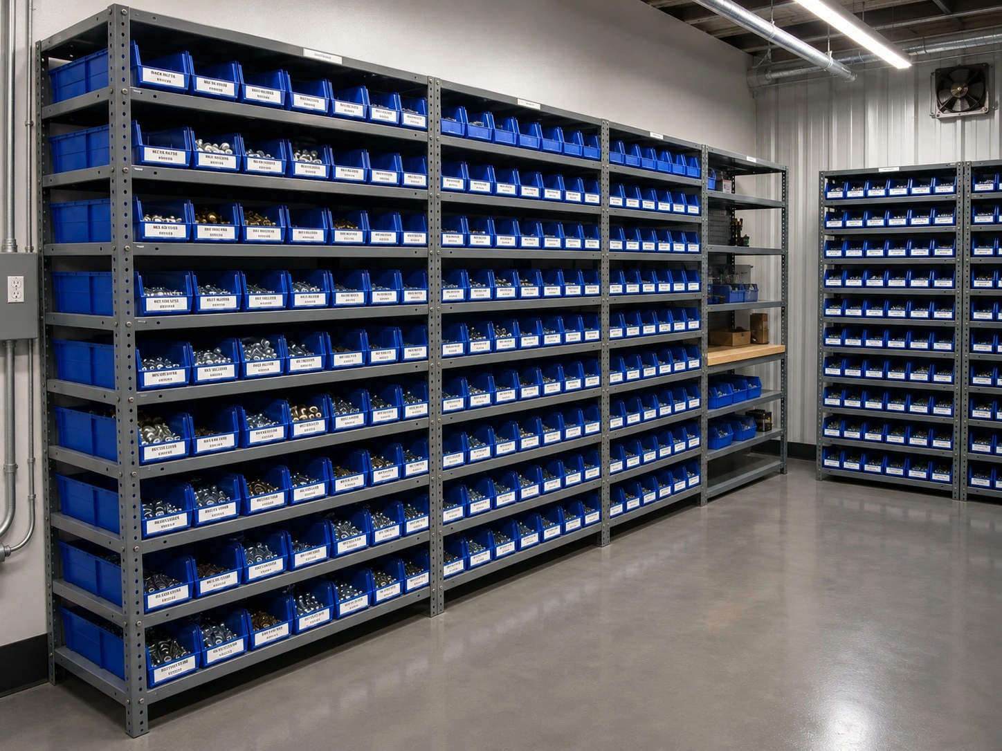 Bins y contenedores para un sistema de almacenamiento más seguro y eficiente